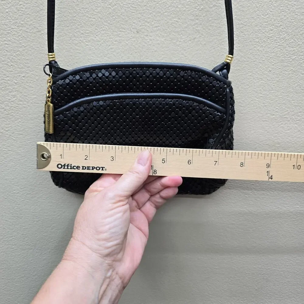 Vintage Whiting and Davis Metal Mesh Shoulder Evening Bag Event Gold Hardware